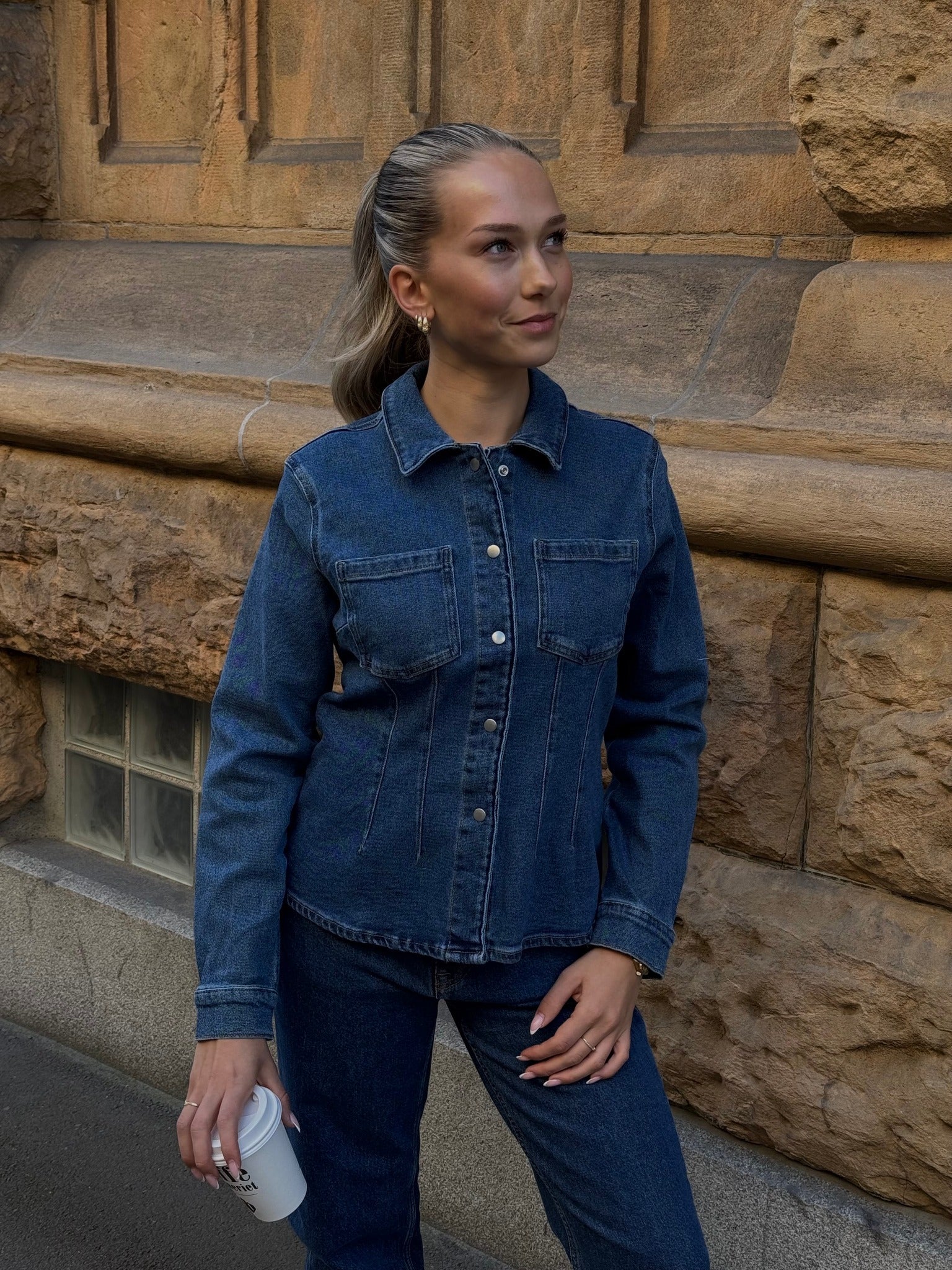 VISOL Denim Shirt - Medium Blue Denim